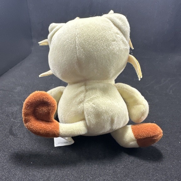 1998 Hasbro Nintendo Pokémon Meowth Beanie Plush VTG Original 6.5" Creature - Picture 5 of 8